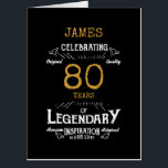 80 Years Old Photo Template Giant 80th Birthday Card<br><div class="desc">Celebrate your loved one's 80th birthday in style! This one-of-a-kind jumbo legendary funny card features a black and gold vintage style and personalizes with the name and year you choose, plus your favorite 12 photos. Give a unique, memorable gift that will bring a smile to the special birthday person's face....</div>