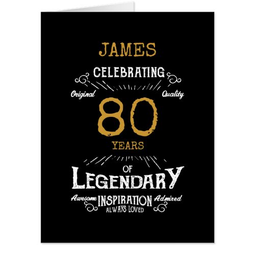 80 Years Old Photo Template Giant 80th Birthday Card