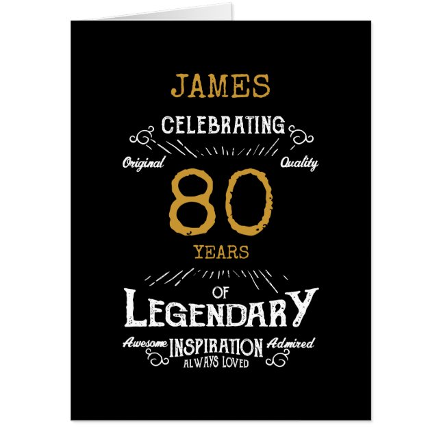 80 Years Old Photo Template Giant 80th Birthday Card (Front)