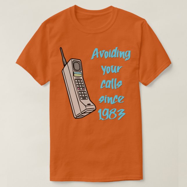 80s90s Mobile Cell Phone T-Shirt (Design Front)