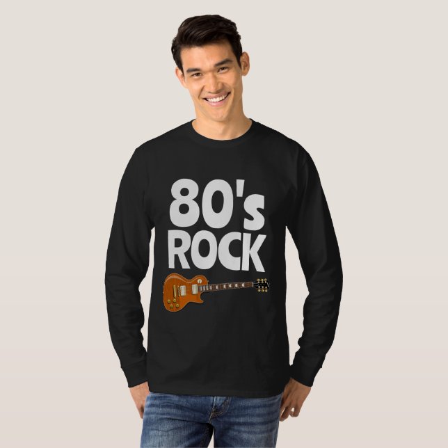 80s 1980s ROCK BLACK T-SHIRTS TEES (Front Full)