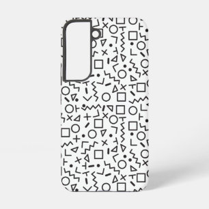 80's 90's Black & White Shapes Pattern  Samsung Galaxy S22 Case