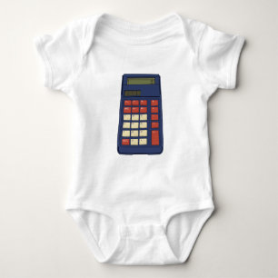80's 90's Calculator Math School Nostalgia Baby Bodysuit