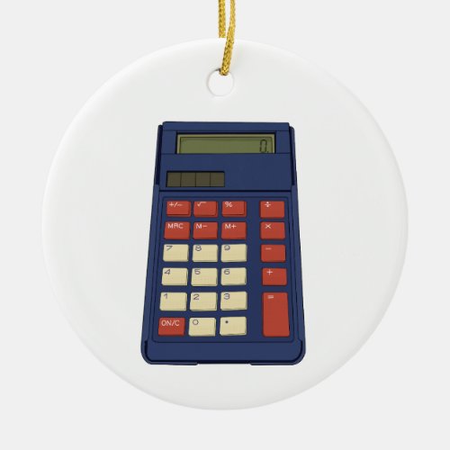 80s 90s Calculator Math School Nostalgia Ceramic Ornament