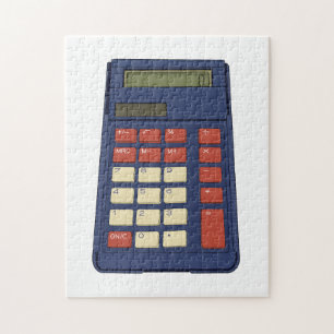 80's 90's Calculator Math School Nostalgia Jigsaw Puzzle
