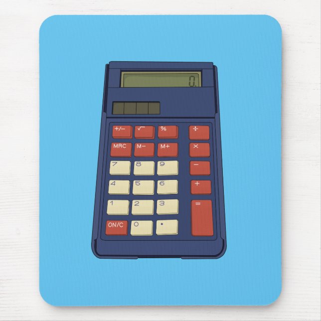 80's 90's Calculator Math School Nostalgia Mouse Pad (Front)