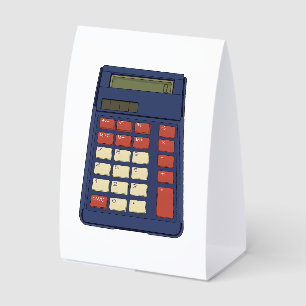 80's 90's Calculator Math School Nostalgia Paper Table Tent