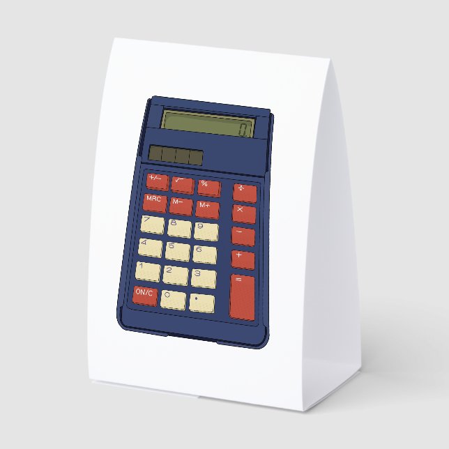 80's 90's Calculator Math School Nostalgia Paper Table Tent (Front)