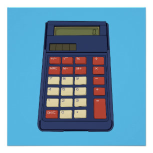 80's 90's Calculator Math School Nostalgia Poster