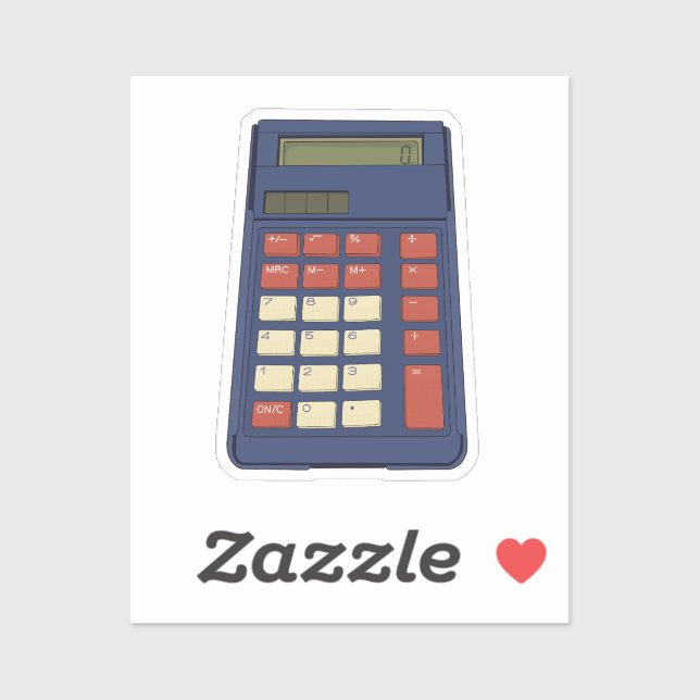 80's 90's Calculator Math School Nostalgia Sticker (Sheet)