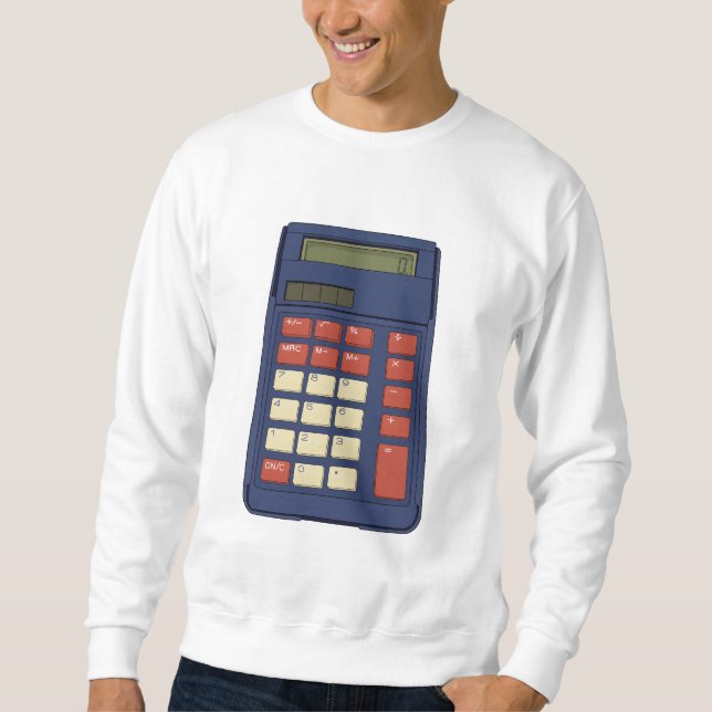 80's 90's Calculator Math School Nostalgia Sweatshirt (Front)