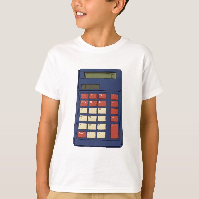 80's 90's Calculator Math School Nostalgia T-Shirt (Front)