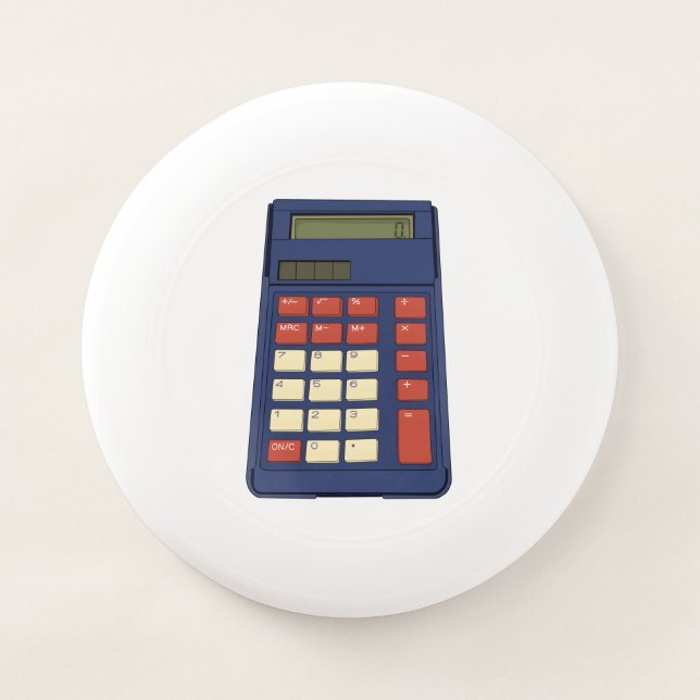 80's 90's Calculator Math School Nostalgia Wham-O Frisbee (Front)