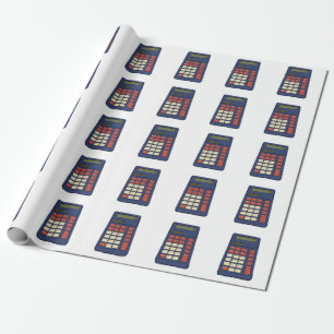 80's 90's Calculator Math School Nostalgia Wrapping Paper