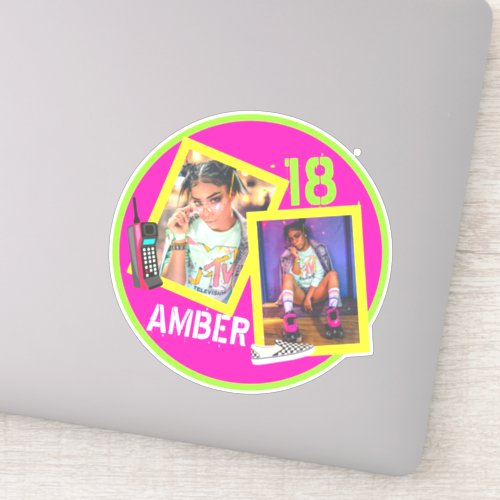 80s90s Flashback Neon Hip Hop Photo Decal