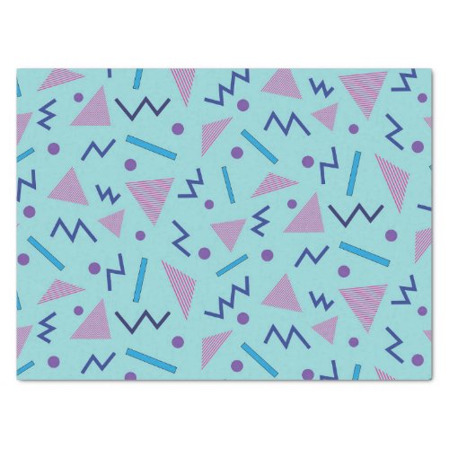 80s 90s Memphis style geometric blue    Tissue Paper