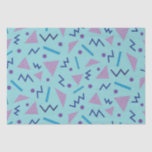 80s 90s Memphis style geometric blue    Tissue Paper