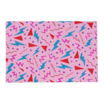 80s 90s Memphis style geometric Pink  Placemat