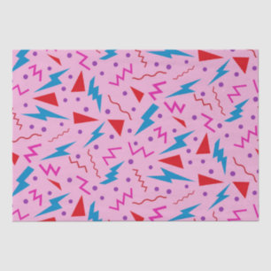 80s 90s Memphis style geometric Pink Tissue Paper