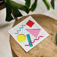 80's 90's Modern Retro Memphis Pattern Napkins