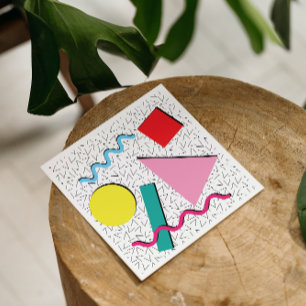 80's 90's Modern Retro Memphis Pattern Napkins