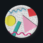 80's 90's Modern Retro Memphis Pattern Paper Plates<br><div class="desc">80's 90's Modern Retro Memphis Pattern paper plates</div>