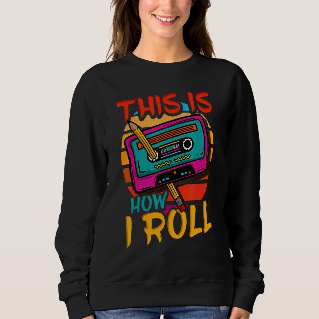 80's 90's Music Cassette Tape Sweatshirt (Front)
