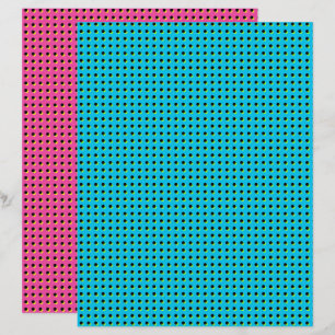 80's/90's Neon Dots Pink Blue Pattern