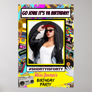 80s 90s Retro Instagram Photo Birthday Party Poster