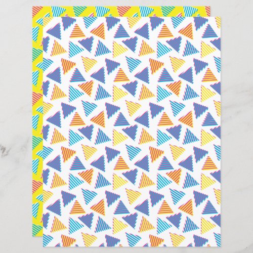 80s90s Retro Neon Triangle Pattern