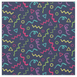 80s 90s retro party neon Memphis pattern Fabric