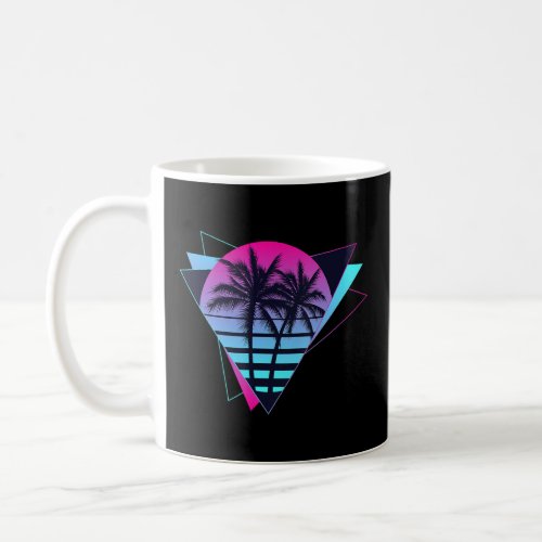 80s 90s Retro Sunset Palm Trees Vaporwave Aestheti Coffee Mug