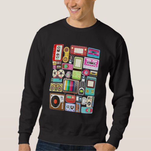 80s 90s Video Game Retro Classic Arcade Vintage Ga Sweatshirt