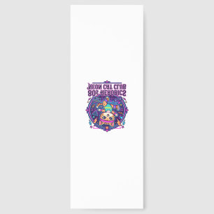 80s Aerobics Neon Cat Funny Cat Lover Design - 80s Bookmarks