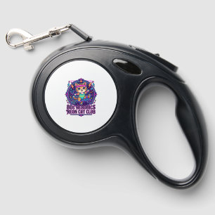 80s Aerobics Neon Cat Funny Cat Lover Design - 80s Retractable Pet Leash
