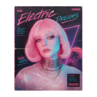 80s Aesthetic Synthwave Pink Acrylic Print