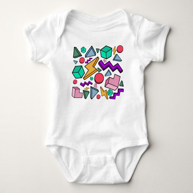 80s Aesthetic Vintage Retro Baby Bodysuit (Front)