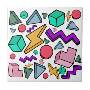 80s Aesthetic Vintage Retro Ceramic Tile