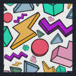 80s Aesthetic Vintage Retro Faux Canvas Print<br><div class="desc">The 80's were amazing and if you miss all the colors and shapes of that era this is a great product for yourself or to gift to friends and family.</div>