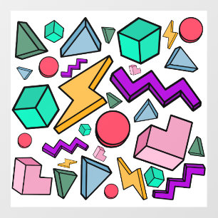 80s Aesthetic Vintage Retro Floor Decals