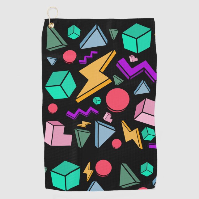 80s Aesthetic Vintage Retro Golf Towel (Front)
