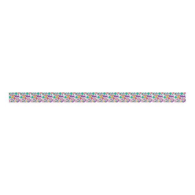 80s Aesthetic Vintage Retro Grosgrain Ribbon (Front)