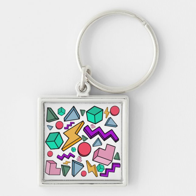 80s Aesthetic Vintage Retro Keychain (Front)