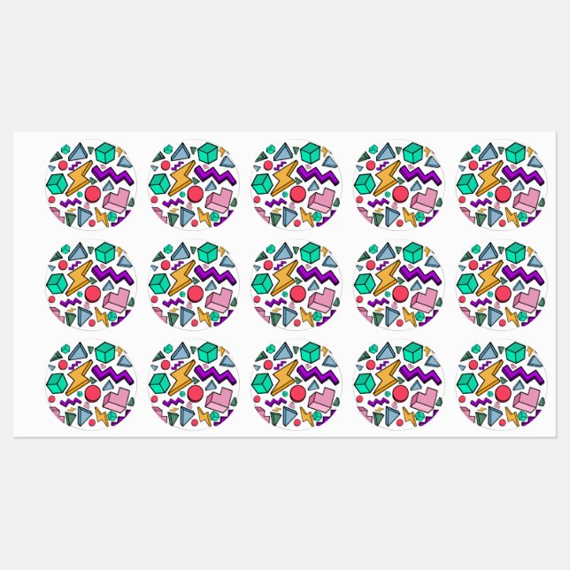80s Aesthetic Vintage Retro Labels (Sheet)
