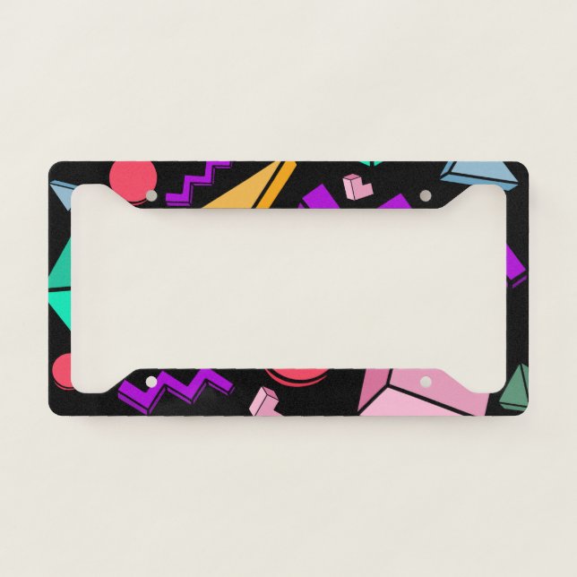 80s Aesthetic Vintage Retro License Plate Frame (Front)