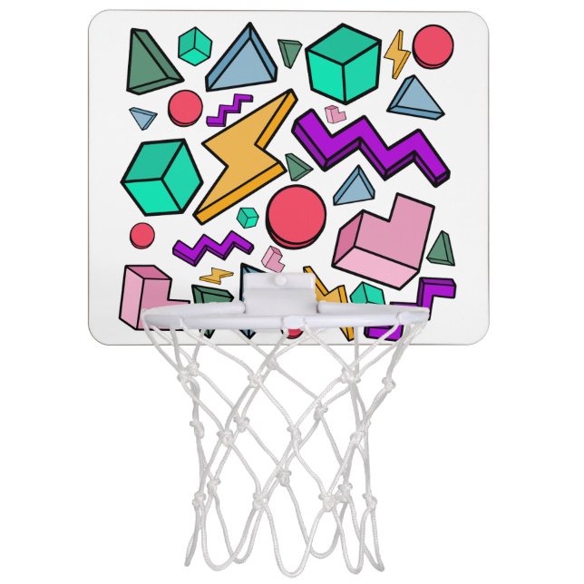 80s Aesthetic Vintage Retro Mini Basketball Hoop (Front)