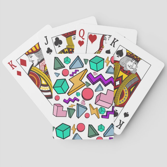 80s Aesthetic Vintage Retro Poker Cards (Back)