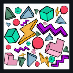 80s Aesthetic Vintage Retro Poster<br><div class="desc">The 80's were amazing and if you miss all the colors and shapes of that era this is a great product for yourself or to gift to friends and family.</div>