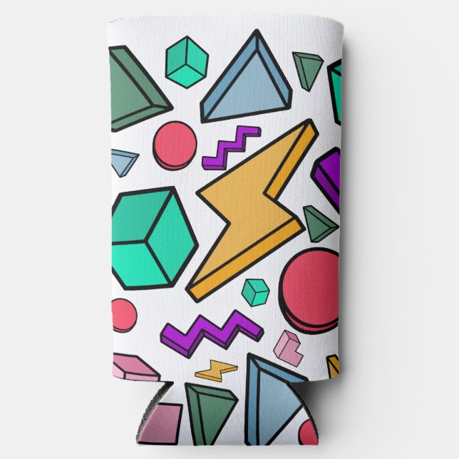 80s Aesthetic Vintage Retro Seltzer Can Cooler (Front)