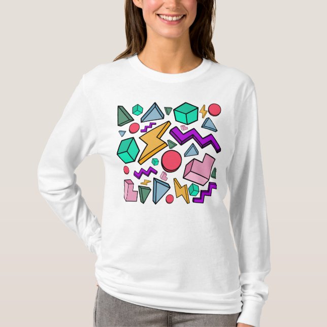 80s Aesthetic Vintage Retro T-Shirt (Front)